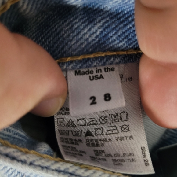 AMERICAN APPAREL | exposed button fly short denim jean shorts - Picture 4 of 7